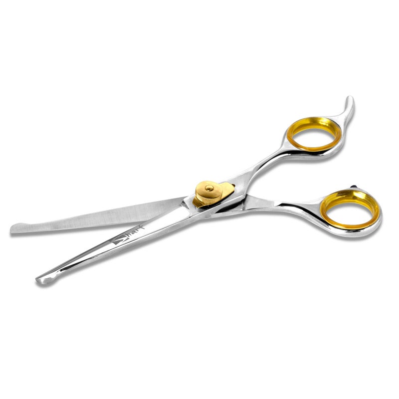 Sharf Dog Grooming Scissors, Gold Touch 7.5 Inch Straight Sharp Professional Pet Grooming Shear with Safety Round Tip, Ball Point for Safe and Easy Use for Cat or Dog Grooming - Image 2